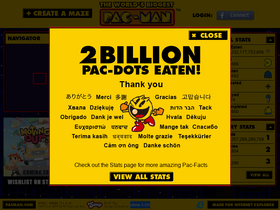 'worldsbiggestpacman.com' screenshot