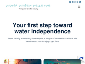'worldwaterreserve.com' screenshot