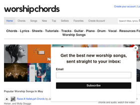 'worshipchords.com' screenshot