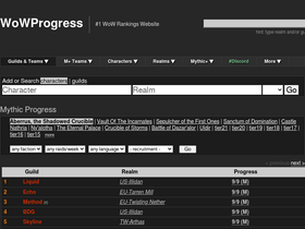 'wowprogress.com' screenshot