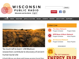 'wpr.org' screenshot