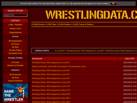 'wrestlingdata.com' screenshot