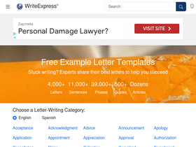 'writeexpress.com' screenshot