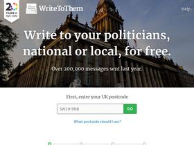 'writetothem.com' screenshot