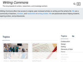 'writingcommons.org' screenshot