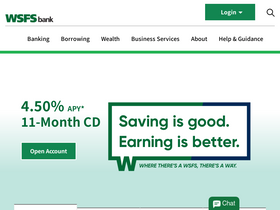 'wsfsbank.com' screenshot