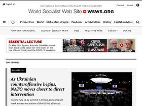 'wsws.org' screenshot