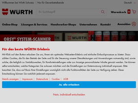 'wuerth-ag.ch' screenshot