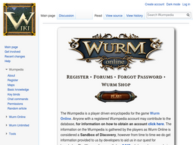 'wurmpedia.com' screenshot