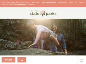 'wvstateparks.com' screenshot