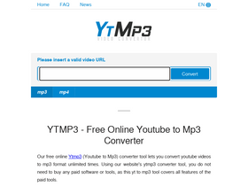 'www-ytmp3.com' screenshot
