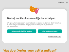 'xerius.be' screenshot