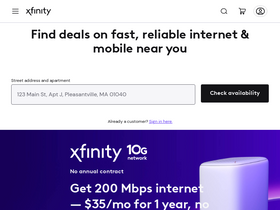 'xfinity.com' screenshot