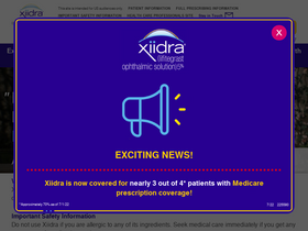 'xiidra.com' screenshot