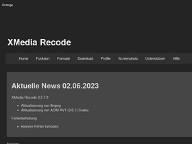 'xmedia-recode.de' screenshot