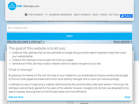 'xml-sitemaps.com' screenshot