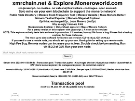 'xmrchain.net' screenshot