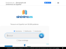 'xn--sinnimo-n0a.es' screenshot