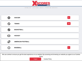 'xscores.com' screenshot