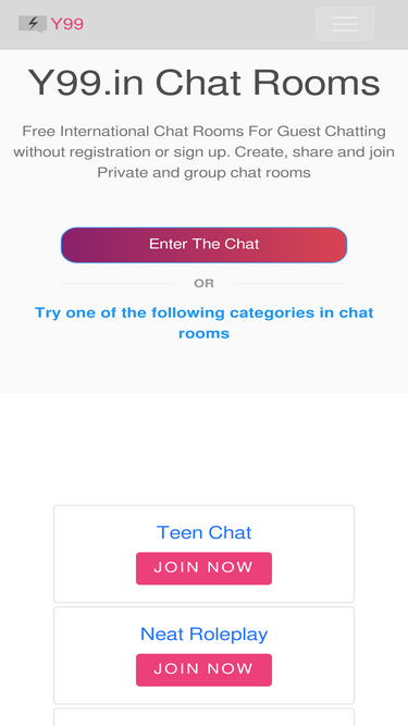 International chat rooms without registration