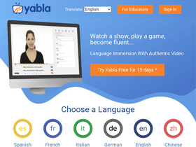 'yabla.com' screenshot