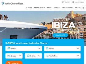 'yachtcharterfleet.com' screenshot
