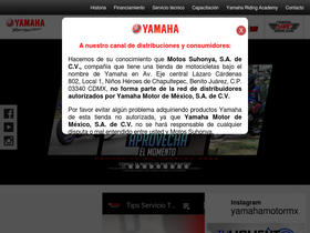 'yamaha-motor.com.mx' screenshot