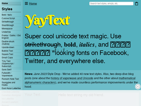 'yaytext.com' screenshot