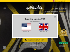 'yellowzebrasafaris.com' screenshot