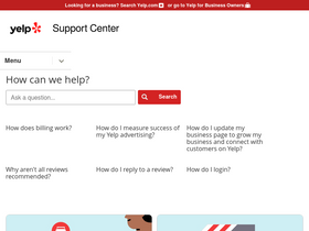 'yelp-support.com' screenshot