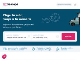'yescapa.es' screenshot