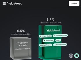 'yieldstreet.com' screenshot