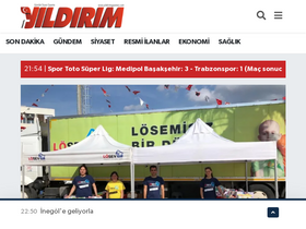 'yildirimgazetesi.com' screenshot