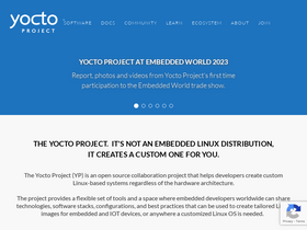 'yoctoproject.org' screenshot
