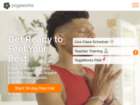 'yogaworks.com' screenshot