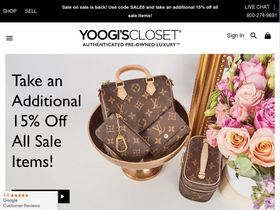 'yoogiscloset.com' screenshot