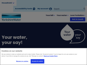 'yorkshirewater.com' screenshot