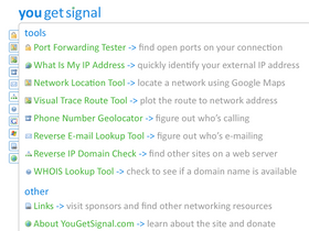 'yougetsignal.com' screenshot