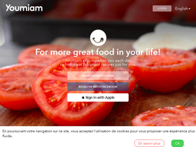 'youmiam.com' screenshot