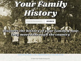 'your-family-history.com' screenshot