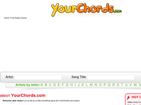 'yourchords.com' screenshot