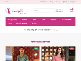 'yourdesignerwear.com' screenshot