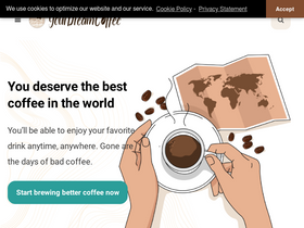 'yourdreamcoffee.com' screenshot