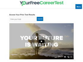 'yourfreecareertest.com' screenshot