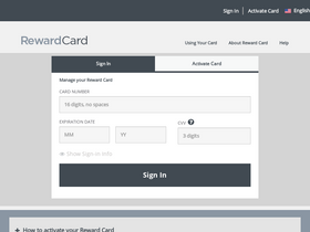 'yourrewardcard.com' screenshot