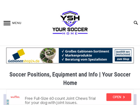 'yoursoccerhome.com' screenshot