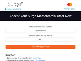 'yoursurgecard.com' screenshot