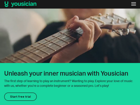 'yousician.com' screenshot