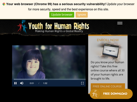 'youthforhumanrights.org' screenshot