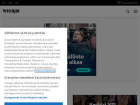 'yrittajat.fi' screenshot